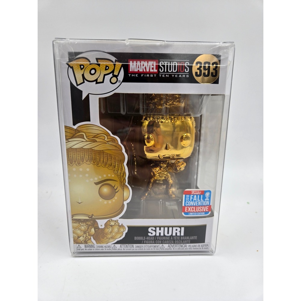 Funko Pop! Marvel Studios 393 Shuri Gold Chrome Fall Convention Exclusive